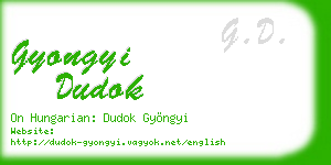 gyongyi dudok business card