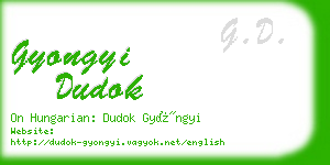 gyongyi dudok business card